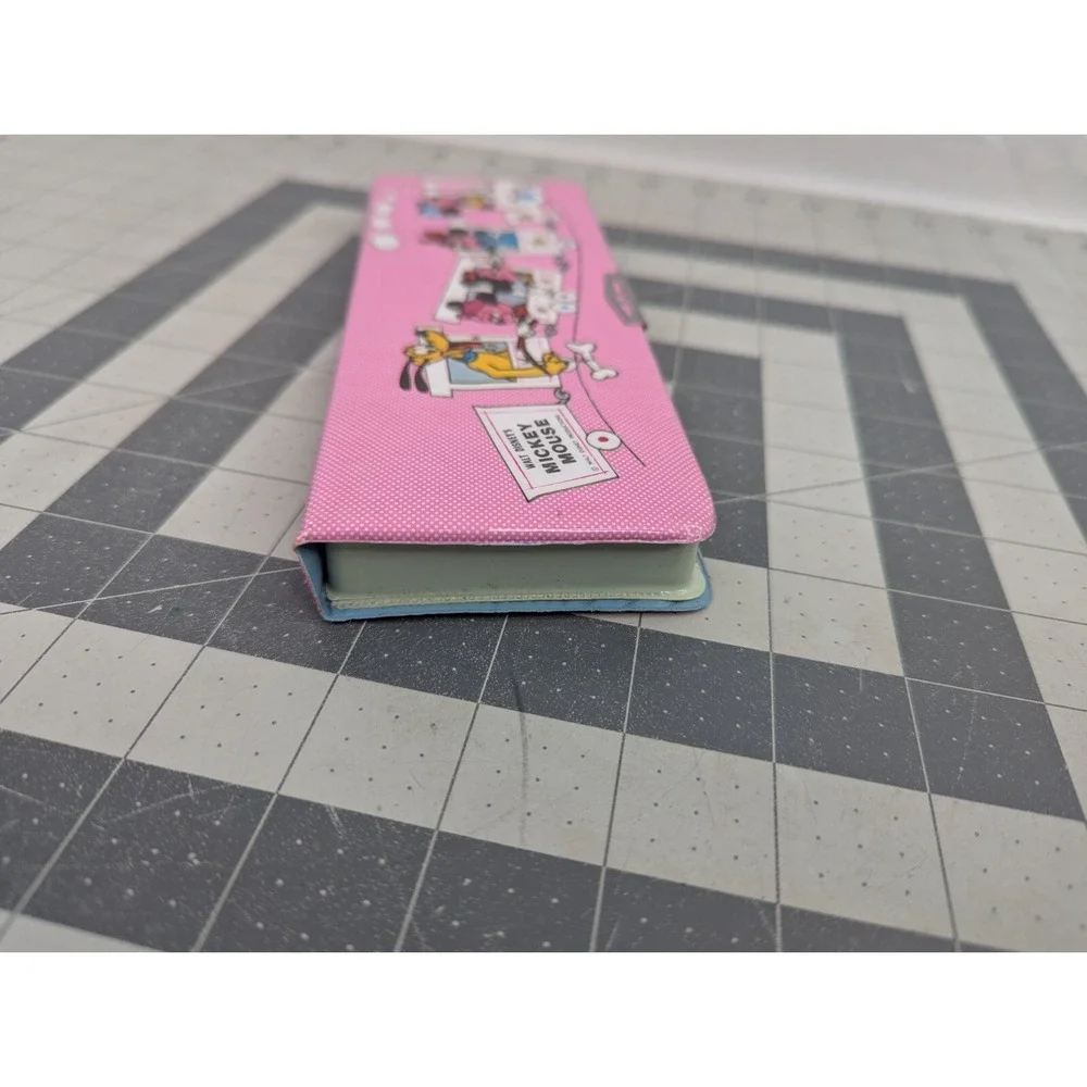 Vintage‎ Walt Disney Mickey Mouse Train Pencil Holder Case 3x8 Inch